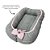Ninho Básico - Malha Jacquard - Cinza / Rosa Baby - Cordão Tricot - Pingente Coração - Imagem 3