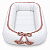 Ninho Básico - Malha Jacquard Branco / Cordão Tricot Rose M. Dulce Com Pingente Passarinho - Imagem 1