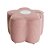 Puff Flor - Rodizio - Linho Rosa - Tecido 107A - Imagem 1