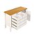 Cômoda Entalhada - 5 Gavetas e 1 porta - Branco Provençal Com Tampo Mel - Imagem 3