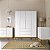 Roupeiro 4 Portas Nature - Branco/Ecco wood - 70917 - Imagem 2