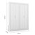 Guarda-Roupa Tutto New - 4 Portas - Branco Soft - 70097 - prontaentrega - Imagem 4