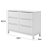 Quarto Completo - Cozy - Berço + Cômoda 6 Gavetas + Roupeiro 3 Portas - Branco Com Carvalho - BRINDE: Poltrona Sonhos com Puff e Balanço: Tecido Linho Bege - prontaentrega - Imagem 10