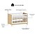 Quarto Completo Tomi - Berço 2 Em 1 + Cômoda 6 Gavetas + Roupeiro 4 Portas - Branco Com Carvalho - Imagem 6