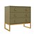 Cômoda Fio - Verde Cacto - Pé Dourado - Imagem 1