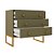 Cômoda Fio - Verde Cacto - Pé Dourado - Imagem 2