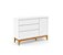 Quarto Completo - Berço Sleep Madeira + Comoda Nature com Porta 20568  + Roupeiro 3 Portas Nature 71290 - Poltrona Sonhos Com Puff de BRINDE - Linho Bege - Imagem 5