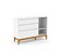 Quarto Completo - Berço Sleep Madeira + Comoda Nature com Porta 20568  + Roupeiro 3 Portas Nature 71290 - Poltrona Sonhos Com Puff de BRINDE - Linho Bege - Imagem 6