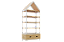 Estante Tupi 90 Com Telhado - Branco / Carvalho - Imagem 1