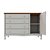 Cômoda Ópera - Com Porta - Tampo Madeira - Branco - Imagem 3