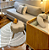 Tapete - Folha Cinza - Redondo - Imagem 2