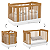 Berço Evolutivo - 3 em 1 - Nido - Freijó / Branco Soft / Eco Wood - 61648 - Imagem 1