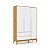 Guarda-Roupa Nature - 3 Portas -Freijó / Branco Soft / Eco Wood - 71292 - Imagem 1