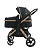 Combo Carrinho 4 em 1 - Carrinho + Bebê Conforto + Moisés + Base - Kansas - Gold Preto - Imagem 2