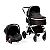 Combo Carrinho 4 em 1 - Carrinho + Bebê conforto + Moisés + Base - Kansas - Silver Preto - Imagem 1
