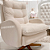 Poltrona De Amamentação Clarisse - Com Balanço e Giro - Com Puff Pé Palito - TB620 - Boucle Natural Bege - prontaentrega - Imagem 3
