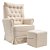 Poltrona De Amamentação Sonhos - Com Balanço - Com Puff - TB620 - Boucle Natural - Imagem 2