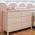 Quarto Completo - Berço Sleep 3 em 1 + Cômoda 6 Gavetas Cozy + Roupeiro 3 Portas Cozy - Branco  - BRINDE: Poltrona Sonhos com Puff e Balanço: Tecido Linho Bege - Imagem 4