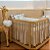 Quarto Completo - Berço Carvalho 3 em 1 + Cômoda 6 Gavetas Cozy + Roupeiro 3 Portas Cozy  - Branco com carvalho - BRINDE: Poltrona Sonhos com Puff e Balanço: Tecido Linho Bege - Imagem 6