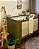 Quarto Completo - Berço Bo 3 em 1 Palha  + Cômoda 3 gavetas Bo + Roupeiro 2 portas Bo - Verde Cacto / Jequitiba - BRINDE: Poltrona Sonhos com Puff e Balanço: Tecido Bouclê Bege - Imagem 4