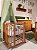 Quarto Completo – Berço Evolutivo Sleep 3 em 1 Madeira + Cômoda Soley com Porta Madeira + Guarda-Roupa 2 Portas Madeira  + Poltrona de Brinde modelo Sonhos com Puff Linho Bege - Imagem 5