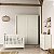 Quarto Completo - Tutto New - Berço + Cômoda Com Porta + Roupeiro 2 Portas de Correr - Off White - prontaentrega - Imagem 4
