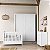 Quarto Completo - Tutto New - Berço + Cômoda Com Porta + Roupeiro 2 Portas de Correr - Branco Soft - prontaentrega - Imagem 2