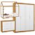 Quarto Completo - Liv + Tutto - Cama Montessoriana + Cômoda com Porta + Roupeiro 4 Portas - Branco / Freijó - Imagem 1