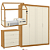 Quarto Completo - Liv + Tutto - Cama Montessoriana + Cômoda com Porta + Roupeiro 4 Portas - Off White / Freijó - Imagem 1