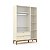 Armário Roupeiro Unique - 3 Portas - Off White / Ecco Wood - 71040 - Imagem 2