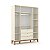 Armário Roupeiro Unique - 4 Portas -  Off White / Ecco Wood - 71080 - Imagem 2