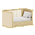 Quarto Completo Paglia - Berço 3 em 1 + Cômoda + Roupeiro 3 Portas + BRINDE: Poltrona Sonhos com Puff e Balanço: Tecido Linho Bege - Imagem 6