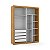 Quarto Completo - Berço Tutto Com Capitone + Cômoda Tutto + Roupeiro 2 Portas de Correr Tutto - Branco / Freijo - prontaentrega - Imagem 7
