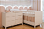Quarto Completo - Cozy - Berço + Cômoda 6 Gavetas + Roupeiro 3 Portas - Branco - BRINDE: Poltrona Sonhos com Puff e Balanço: Tecido Linho Bege - prontaentrega - Imagem 2