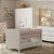 Quarto Completo - Cozy - Berço + Cômoda 6 Gavetas + Roupeiro 3 Portas - Branco - BRINDE: Poltrona Sonhos com Puff e Balanço: Tecido Linho Bege - prontaentrega - Imagem 2