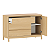 Quarto Completo - Berço 3 em 1 Carvalho + Cômoda Soley + Roupeiro 2 Portas - Carvalho - Brinde: Poltrona de Amamentação Sonhos com Puff: Linho Bege - Imagem 7