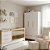 Quarto Completo - Berço Grow Up Multifuncional + Roupeiro 3 Portas Cozy - Branco / Carvalho Malva - Brinde: Poltrona de Amamentação Sonhos com Puff: Linho Bege - Imagem 3