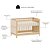 Quarto Completo Indy - Berço 3 em 1 + Cômoda + Roupeiro 2 Portas - Carvalho - Brinde: Poltrona de Amamentação Sonhos com Puff: Linho Bege - Imagem 8