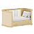Quarto Completo - Berço 3 em 1 Paglia + Cômoda Cozy + Roupeiro 3 Portas Cozy - Branco / Carvalho - Brinde: Poltrona de Amamentação Sonhos com Puff: Linho Bege - Imagem 5