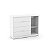 Quarto Completo - Berço Sleep 3 em 1 + Cômoda com Porta Tutto + Roupeiro 4 Portas Tutto - Branco  - BRINDE: Poltrona Sonhos com Puff e Balanço: Tecido Linho Bege - Imagem 4