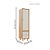 Armário Modular 1 Porta -  Pés Joy - Madeira Areia - Imagem 4