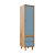 Armário Modular 1 Porta -  Pés Joy - Madeira Azul Sereno - Imagem 1
