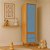 Armário Modular 1 Porta -  Pés Joy - Madeira Azul Sereno - Imagem 2