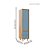 Armário Modular 1 Porta -  Pés Joy - Madeira Azul Sereno - Imagem 4