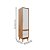 Armário Modular 1 Porta -  Pés Bo - Madeira Branco - Imagem 4
