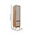 Armário Modular 1 Porta -  Pés Bo - Madeira Cinza - Imagem 4