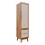 Armário Modular 1 Porta -  Pés Bo - Madeira Rosa Old - Imagem 1