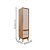 Armário Modular 1 Porta -  Pés Bo - Madeira Rosa Old - Imagem 4