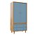 Armário Modular 2 Portas -  Pés Joy - Madeira Azul Sereno - Imagem 1