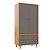 Armário Modular 2 Portas -  Pés Joy - Madeira Fendi - Imagem 1